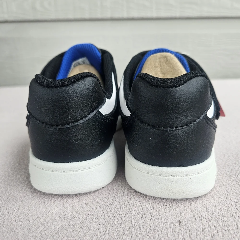 Skechers Quick Street Sneakers Boys Kid SZ 12 Black & White 405638L Hook & Loop